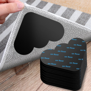 Anti slip rug gripper stickers for carpets and floor mats with strong floor grip