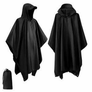 Homepixi Premium Waterproof Rain Poncho for Adults with Hood & Storage Pouch – Reusable Lightweight Raincoat for Men & Women